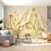 Fotobehang van grote gouden bananenbladeren In Gouden Bladeren voor de woonkamer - belangrijkste product afbeelding