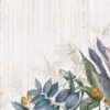 Fotobehang van kleurrijke planten op een muur van lichtgekleurde planken Boeket van blauwe bladeren - afbeelding nummer 2