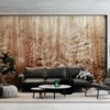 Plantenmotief Fotobehang in herfstkleuren Bruin varenbos - belangrijkste product afbeelding