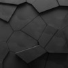 Fototapeta z geometrycznym wzorem przestrzennym Czarne Poligony 3D - zdjęcie numer 2