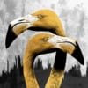 Exotische vogels Fotobehang Twee gele vogels voor de woonkamer - afbeelding nummer 2