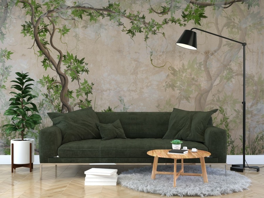 Fotobehang met verstrengelend groen Exotic Vines - afbeelding hoofdproduct