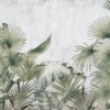 Fotobehang met exotische planten in grijs Palmbladeren op grijze achtergrond - afbeelding nummer 2