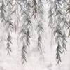 Fototapeta z motywem zwisających gałęzi w stonowanych barwach Szare Gałązki Wierzby - zdjęcie numer 2