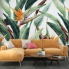Fotobehang in levendige kleuren In een boeket exotische bloemen - belangrijkste productafbeelding