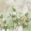 Fotobehang van een plant die tegen een lichtgekleurde gestreepte muur opklimt Groene klimop - afbeelding nummer 2