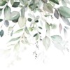 Groen en wit Delicate leaves Fotobehang - afbeelding nummer 2
