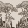 Fotobehang in donkere kleuren met tropisch landschap Tall Trees - afbeelding nummer 2