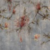 Fotobehang met gewreven kleuren en bloemen- en plantenmotief Vernietigd bloemenmotief - z foto nummer 2