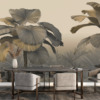 Exotisch jungle motief Tropische bomen 3D Fotobehang - belangrijkste product afbeelding