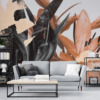 Bloemen abstracte Fotobehang Vage Lelies - belangrijkste product afbeelding