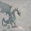 Fototapeta w odcieniach szarości i grafitu Samotny Smok - zdjęcie numer 2
