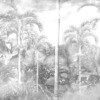 Fotobehang in grijstinten in de dichte tropen Luminous Jungle - afbeelding nummer 2