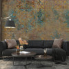 Geometrisch motief Fotobehang geel en blauw mozaïek - belangrijkste product afbeelding