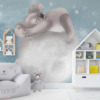 Sprookjesillustratie muurschildering in gedempte kleuren Koala op de maan voor kinderkamer - belangrijkste product afbeelding