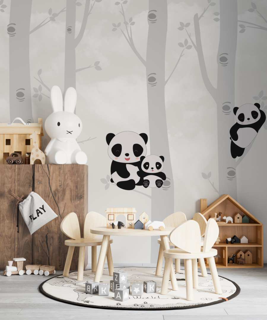 Kinderkamer Fotobehang in zachte, gedempte kleuren Koala Bears on Trees - belangrijkste productfoto's