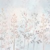 Fototapeta w delikatnym, błękitnym odcieniu z motywem botanicznym Rośliny w Szeregu - zdjęcie numer 2