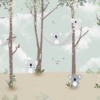 Fototapeta w stonowanych kolorach z wesołymi zwierzątkami Szare Misie Koala do pokoju dziecięcego - zdjęcie numer 2