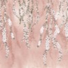 Fotobehang van lentebloemen die verticaal hangen Witte bloemen op roze achtergrond - Afbeelding 2