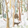 Fototapeta w zimowych kolorach z dzikimi zwierzątkami Leśna Flora i Fauna - zdjęcie numer 2