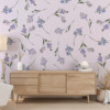 Retro motief Fotobehang Blue Flowers motief - belangrijkste product afbeelding