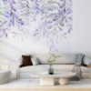 Fotobehang met bloemmotief in zachte tinten Plafond van paarse twijgen - afbeelding hoofdproduct