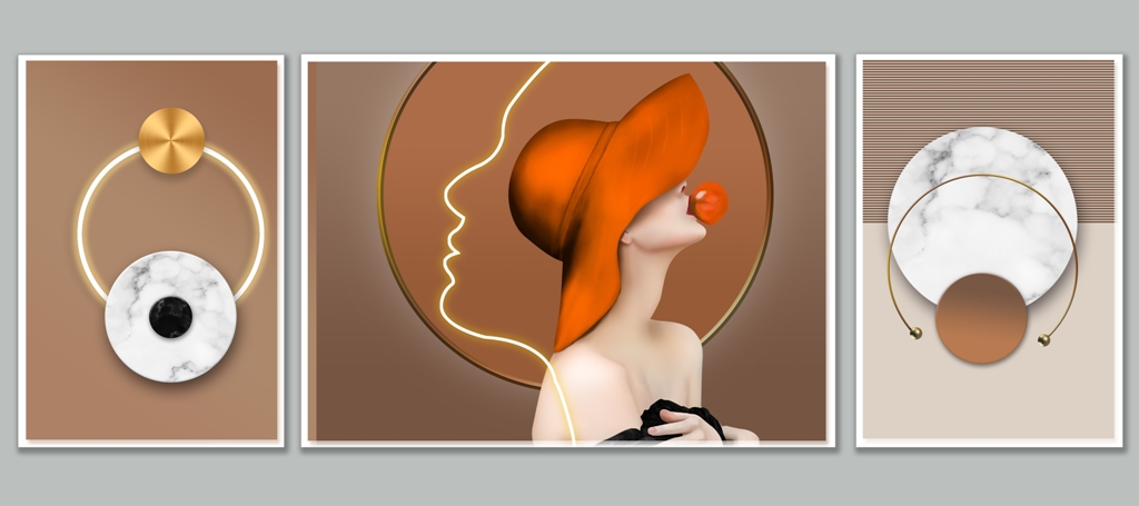 Fototapeta portretowa w soczystych kolorach W Czerwonym Kapeluszu - zdjęcie numer 2