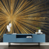 Elegante Fotobehang met gouden stralen - belangrijkste productafbeelding