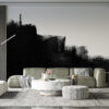 Fotobehang in twee kleuren met abstract zwart-witmotief - belangrijkste productafbeelding