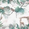 Muurschildering in gedempte kleuren ideaal voor kinderkamer Wildlife Illustration - afbeelding nummer 2