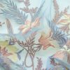 Fotobehang in zachte pastelkleuren Geborduurde bloemen - afbeelding nummer 2