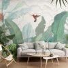 Fotobehang met exotisch motief Kolibrie in bladeren - belangrijkste product afbeelding
