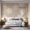 Fotobehang met bloemdecor in warme heldere kleuren Bloemenmotief - belangrijkste productafbeelding