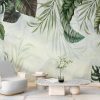 Green Frame tropische bloemenmotief Fotobehang - belangrijkste product afbeelding