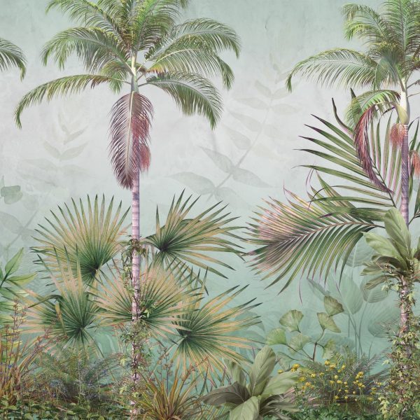Fotobehang Groene Palmbomen
