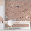 Muurschildering in delicate tinten en bloemmotief in oude stijl Dieren en Rozen - belangrijkste product afbeelding
