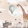 3D-muurschildering voor kinderen Giraffe en ballonnen - afbeelding nummer 2