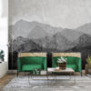 Fotobehang van een bergketen in modern grijs Grey Mountains - belangrijkste productafbeelding