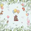 Kinderkamermuurschildering met vliegende dieren met ballonnen Kleurrijke dieren - tweede productafbeelding