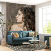 Fotobehang in klassieke stijl, ideaal voor de woonkamer Afbeelding van meisjes - belangrijkste productafbeelding