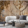 Fotobehang met het thema tropische vegetatie in warme gedempte kleuren Exotic Vines - afbeelding hoofdproduct