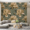 3D Fotobehang met bloemmotief in moderne grafische Bright Peonies - belangrijkste product afbeelding