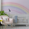 Fotobehang in zachte roze tinten en andere pastelkleuren Vage regenboog - hoofdafbeelding