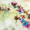 Fotobehang met een motief van kleurrijke wilde bloemen in verschillende kleuren Bloemenweide - afbeelding nummer 2