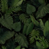 Fotobehang in donkere en levendige kleuren met exotische planten de perfecte aanvulling voor een moderne woonkamer Green Leaves - afbeelding nummer 2