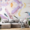 Overwegend paarse Fotobehang met fancy patroon Bright Abstraction - belangrijkste product afbeelding