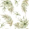 Fotobehang in minimalistische stijl met tropisch bloemmotief Green Palm - afbeelding nummer 2