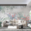 Fotobehang in gedempte tinten met een trendy en origineel motief Painted Exotics - belangrijkste product afbeelding