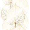 Elegante Fotobehang in wit en goud, passend bij elk interieur Contouren van bladgoud - afbeelding nummer 2