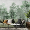 Fotobehang in sappig groen die een adem van de natuur imiteert Green Forest - afbeelding hoofdproduct